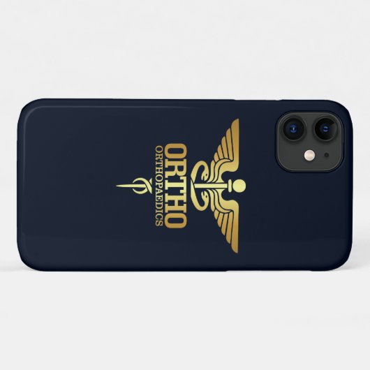 Coques Case-Mate iPhone Caducée d'or (ORTHO) (Dos (Horizontal))