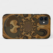 Coques Case-Mate iPhone Café Brown Flux Kaleidoscope Art Imprimer (Dos (Horizontal))
