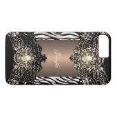Coques Case-Mate iPhone Café Elite Zèbre Noir Perle Marron 3 (Dos (Horizontal))