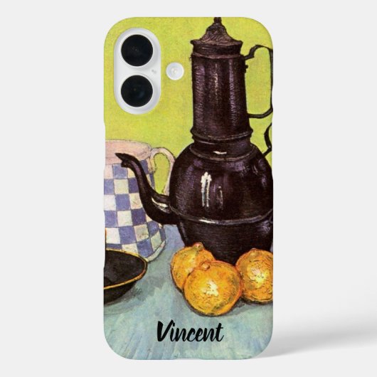 Coques Case-Mate iPhone Café en émail bleu par Vincent van Gogh (Verso)