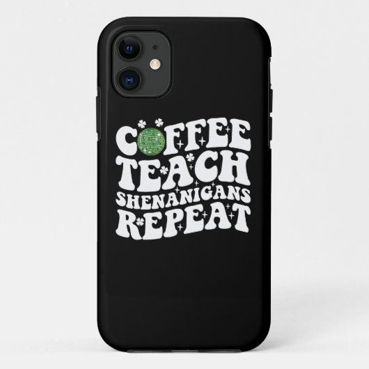 Coques Case-Mate iPhone Café Enseigner Shenanigans Répéter Boule à Facette (Dos)