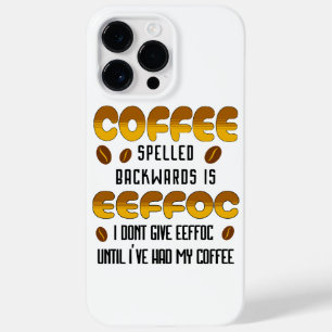 Coque Pour Pour iPhone 14 Pro Max Café épelé vers l'arrière Amateur de café