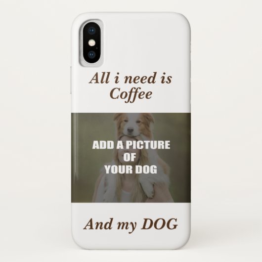 Coques Case-Mate iPhone Café et mon Oreiller de chien (Dos)