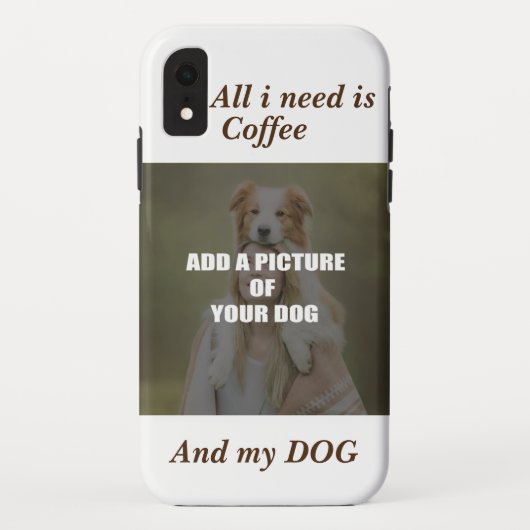Coques Case-Mate iPhone Café et mon Oreiller de chien (Dos)