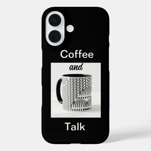 Coques Case-Mate iPhone Café Et Parler Noir (Verso)