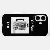 Coques Case-Mate iPhone Café Et Parler Noir (Verso (horizontal))