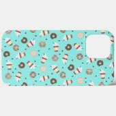 Coques Case-Mate iPhone Café Frappuccino Motif de beignets (Verso (horizontal))