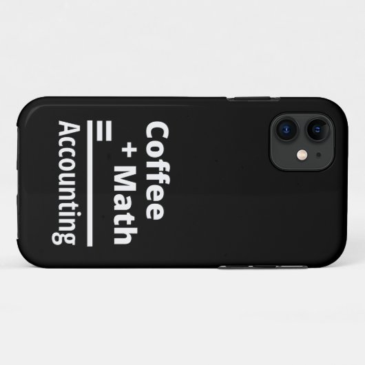 Coques Case-Mate iPhone Café + Math = Comptabilité (Dos (Horizontal))