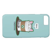 Coques Case-Mate iPhone Café mignon de chat (Dos (Horizontal))