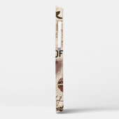 Coques Case-Mate iPhone Café. motif de café Abstrait sur fond brun (Verso / Gauche)