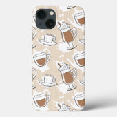 Coques Case-Mate iPhone Café, motif doux (Verso)