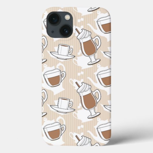 Coques Case-Mate iPhone Café, motif doux (Verso)