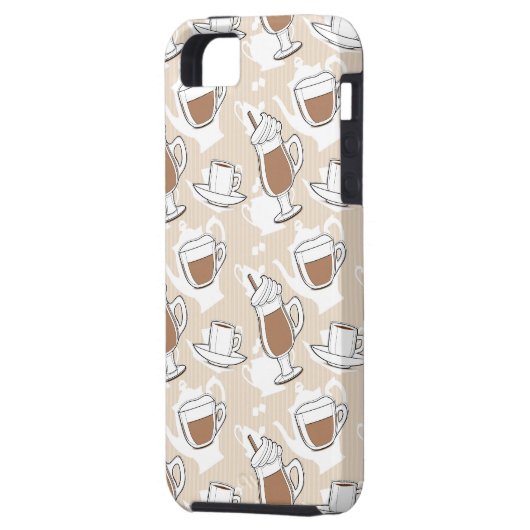 Coques Case-Mate iPhone Café, motif doux (Dos gauche)