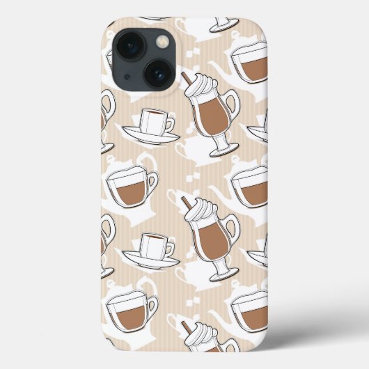 Coques Case-Mate iPhone Café, motif doux (Verso)