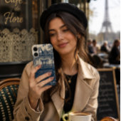 Coques Case-Mate iPhone Café Parisien Bleu Blanc