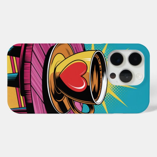 Coques Case-Mate iPhone Café Pop art (Verso (horizontal))