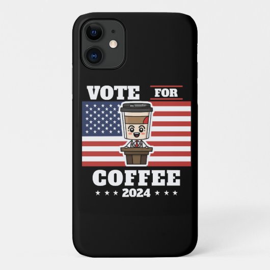Coques Case-Mate iPhone Café pour président, votez pour le café (Dos)