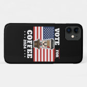 Coques Case-Mate iPhone Café pour président, votez pour le café (Dos (Horizontal))