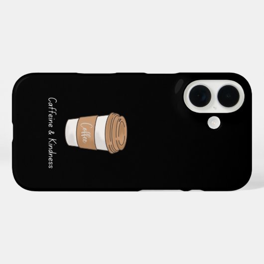Coques Case-Mate iPhone Caféine et gentillesse (Verso (horizontal))