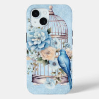 Cage à oiseaux floral aquarelle vintage romantique