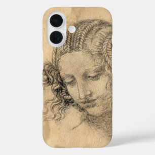 Coques iPhone 16 Cahier de croquis de Léonard de Vinci Femme Parche