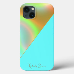 Case-Mate iPhone Case Cahier holographique or élégant menthe