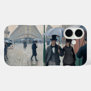 Coques iPhone 16 Caillebotte Paris, rue, jour de pluie, art vintage