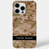 Coques Case-Mate iPhone Cailloux du Camouflage du désert, Votre nom, Perso (Verso)