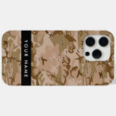 Coques Case-Mate iPhone Cailloux du Camouflage du désert, Votre nom, Perso (Verso (horizontal))