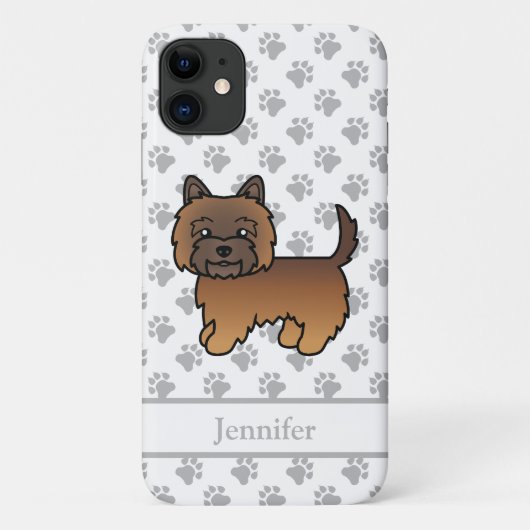 Coques Case-Mate iPhone Cairn Terrier Tacheture Rouge Chien de Dessin Anim (Dos)