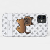 Coques Case-Mate iPhone Cairn Terrier Tacheture Rouge Chien de Dessin Anim (Dos (Horizontal))