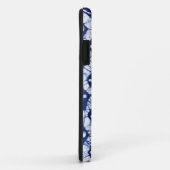 Coques Case-Mate iPhone Caisse africaine bleue/blanche de batik (Dos/Droite)
