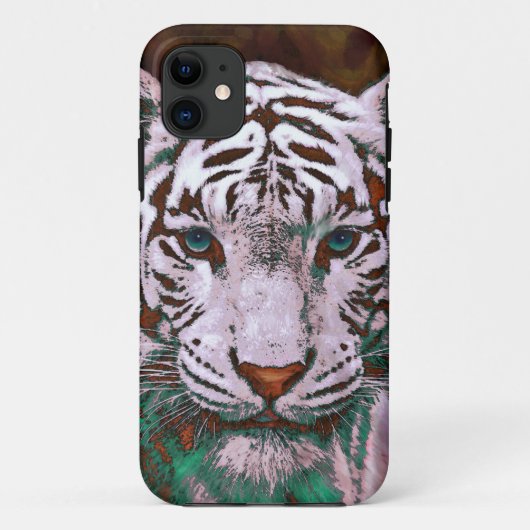 Coques Case-Mate iPhone caisse blanche de l'iphone 5 de tigre (Dos)