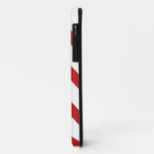 Coques Case-Mate iPhone Caisse blanche rouge de chevrons (Dos/Gauche)