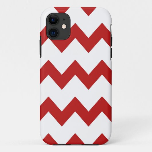 Coques Case-Mate iPhone Caisse blanche rouge de chevrons (Dos)