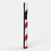 Coques Case-Mate iPhone Caisse blanche rouge de chevrons (Dos/Droite)