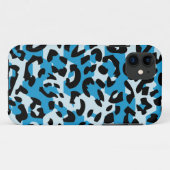 Coques Case-Mate iPhone Caisse bleue animale du motif iPhone5 de léopard (Dos (Horizontal))