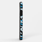 Coques Case-Mate iPhone Caisse bleue animale du motif iPhone5 de léopard (Dos/Droite)