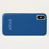 Coques Case-Mate iPhone Caisse BLEUE de l'iPhone X d'arrière - plan de (Dos (Horizontal))