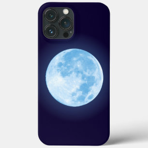 iPhone 13 Pro Max Coque Caisse bleue de téléphone de Pleine lune
