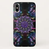 Coques Case-Mate iPhone Caisse celtique de mandala de fleur de fractale (Dos)