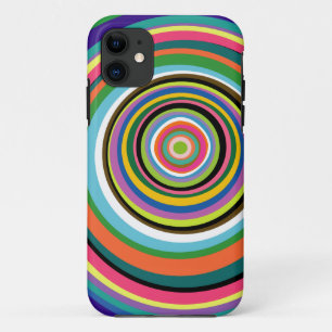 Coque iPhone 11 Caisse colorée de l'iPhone 5 d'anneaux