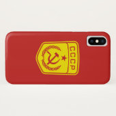 Coques Case-Mate iPhone Caisse communiste d'emblème de CCCP, iPhone X (Dos (Horizontal))