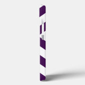 Coques Case-Mate iPhone Caisse de batterie pourpre et blanche de chevrons (Verso / Gauche)