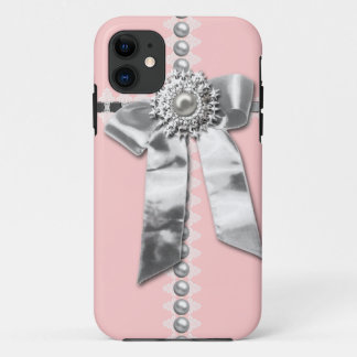 Coque Case-Mate Pour iPhone Caisse de l'iPhone imprimée par arc argenté rose