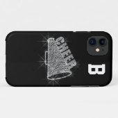 Coques Case-Mate iPhone Caisse de monogramme, d'acclamation, noire et (Dos (Horizontal))