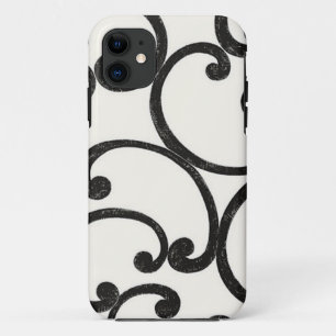 Coque iPhone 11 Caisse de tourbillonnement noire de l'iPhone 5