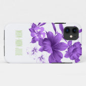 Coques Case-Mate iPhone Caisse fleurie tropicale pourpre faite sur (Dos (Horizontal))