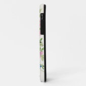 Coques Case-Mate iPhone Caisse florale pourpre et bleue de téléphone de (Dos/Gauche)