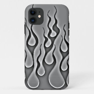 Coques Pour iPhone Caisse grise de téléphone de flammes de fantôme